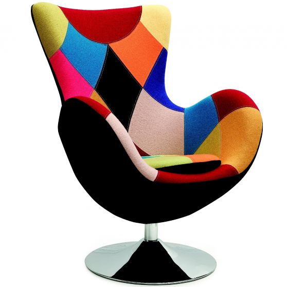 Fotel wypoczynkowy patchworkowy BUTTERFLY