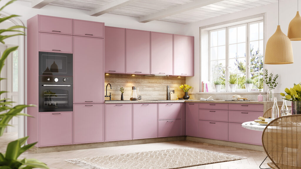 kolory do kuchni różowy