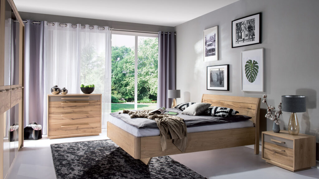 nowoczesne łóżko z kolekcji Limon Natur Efekt