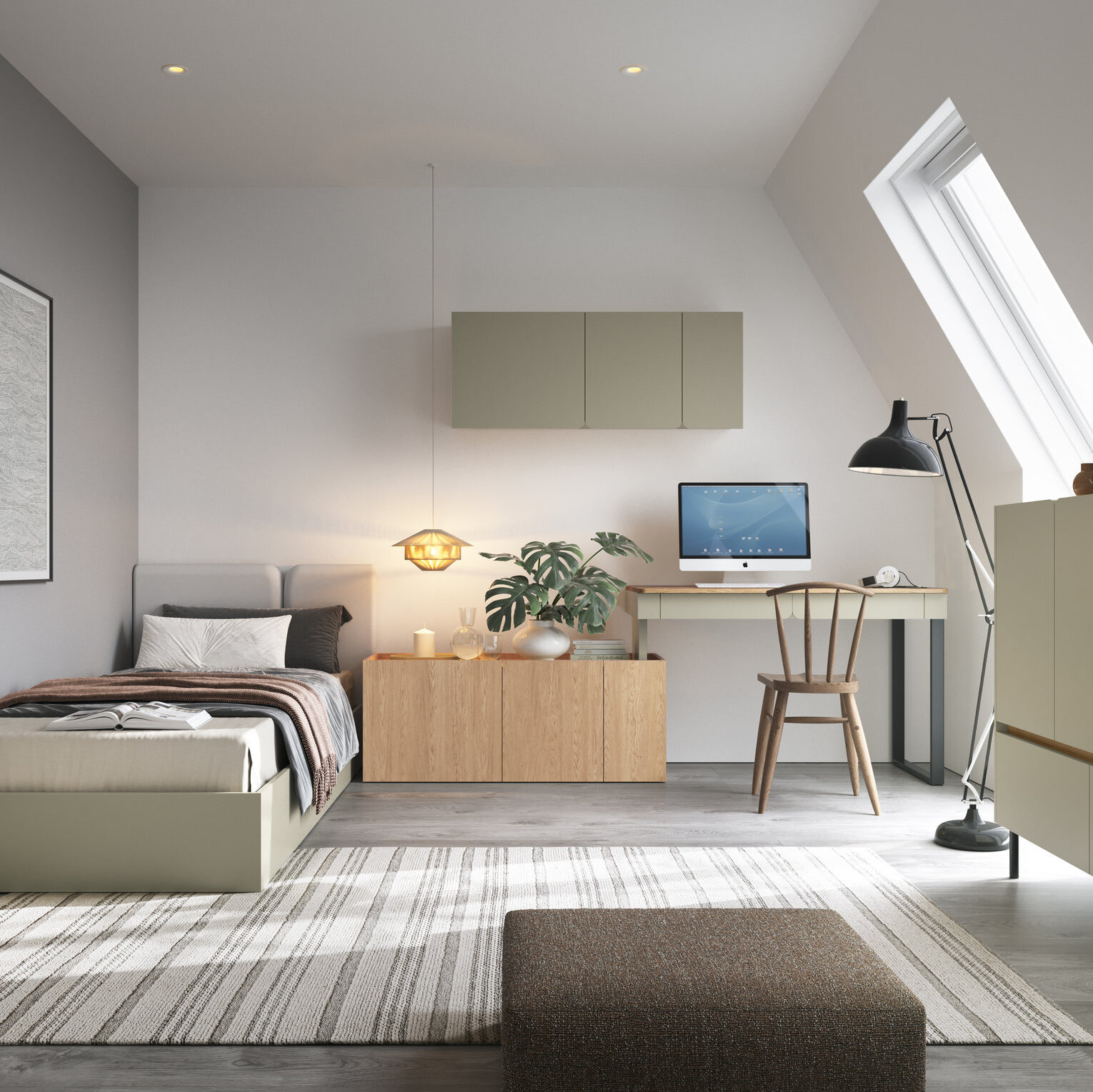 biurko narożne z komodą Luca