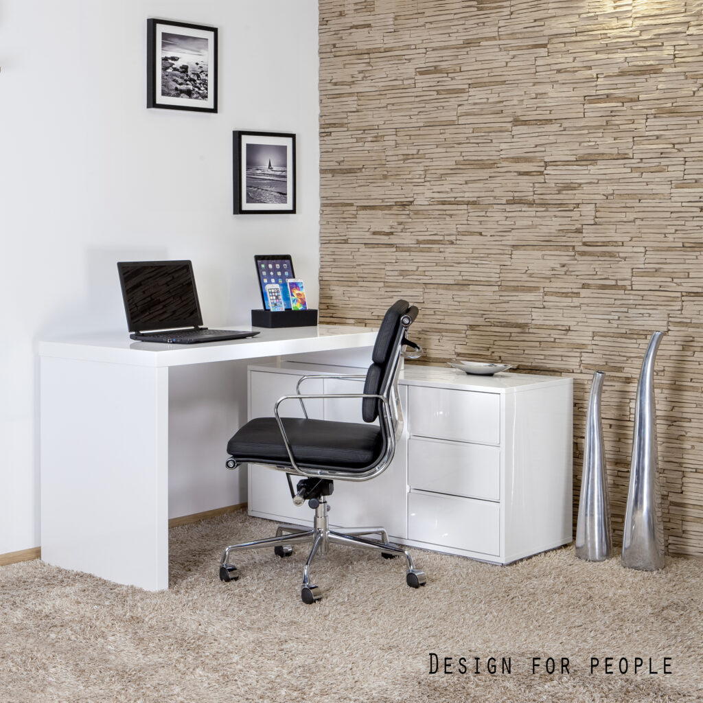 narożne biurko z komodą