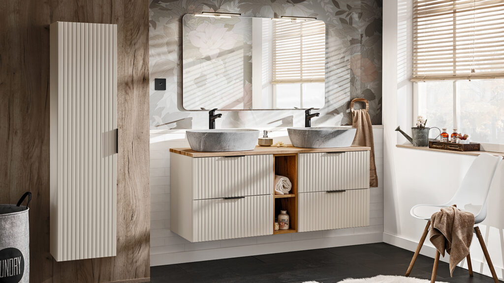 meble do łazienki w kolorze Kaszmiru