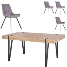 Zestaw stół YOHANN + krzesła K-279 Podstawowe (1)