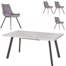 Zestaw stół DALLAS + krzesła K-279 Podstawowe (1)