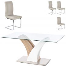 Zestaw stół VILMER + krzesła K-219 Podstawowe (1)