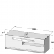 Szafka RTV Lewa ATNT23LB-P50 ATTENTION Szkic