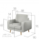 Zestaw wypoczynkowy kanapa + 2 fotele DOLLY 3F+1+1 Szkic (2)