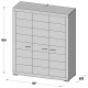 Szafa 3D SNWS83-C50 SNOW Szkic